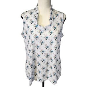 Sport Haley Sleeveless Ladies Stick Figure Activewear Golf Gym Top Large NWOT